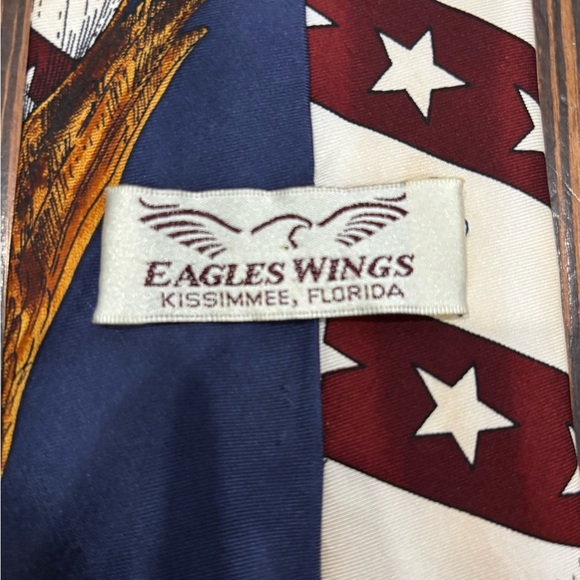 Eagles Wings One Nation Under God American Eagle Patriotic 100% Silk Mens Tie - Picture 4 of 5